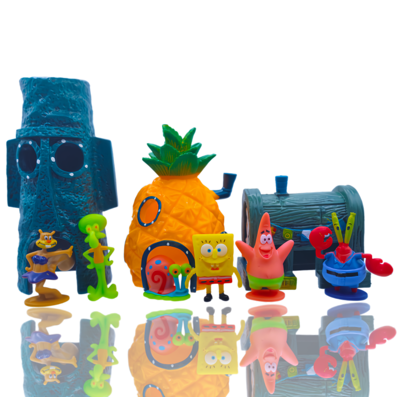 Aquarium Fish Guppy - 6pcs SpongeBob Fish Tank Decoration Cartoon