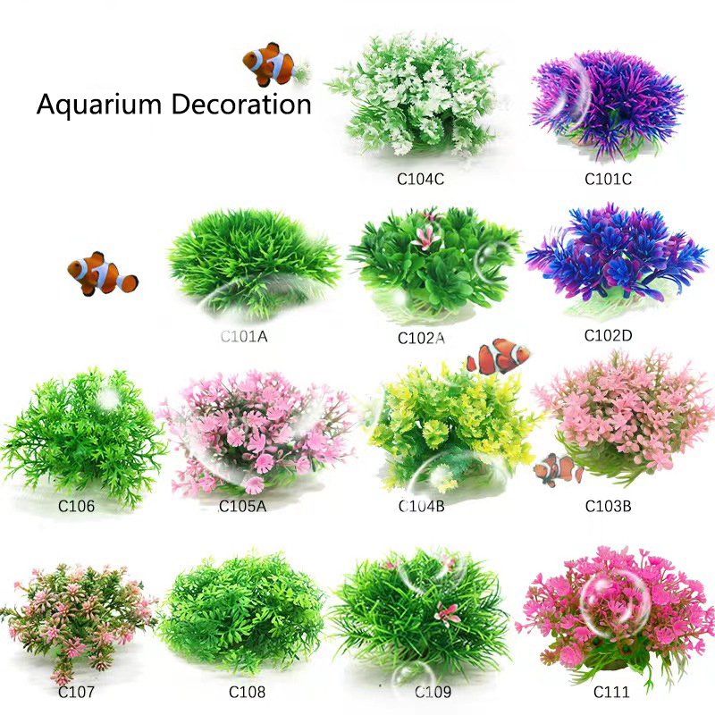 Aquarium Fish Beautiful - Artificial Wide Short Fish Tank Aquarium