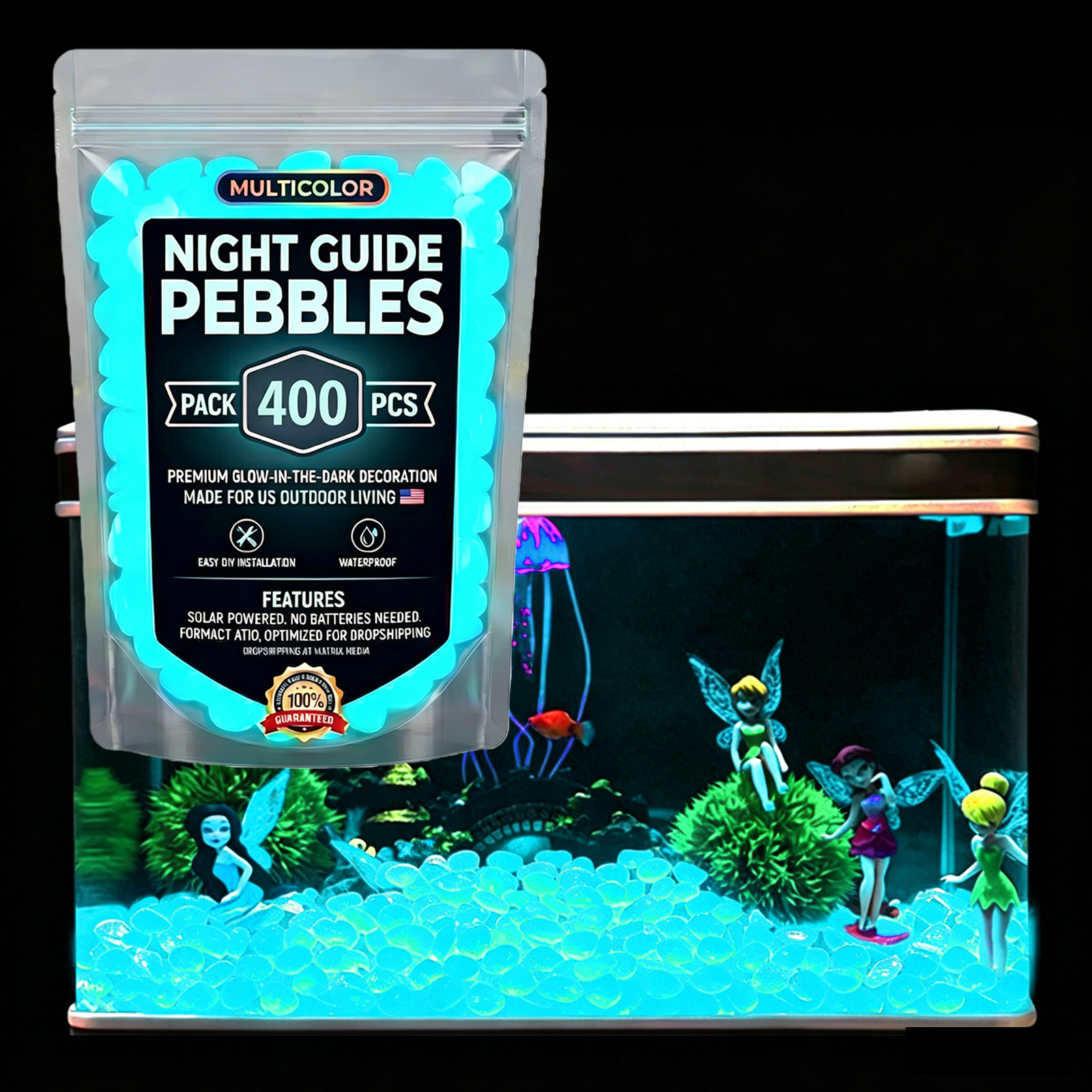 200/400/600/1000pcs Glow In Th - مراجعة Aquarium Fish That Glow In The Dark وسعره