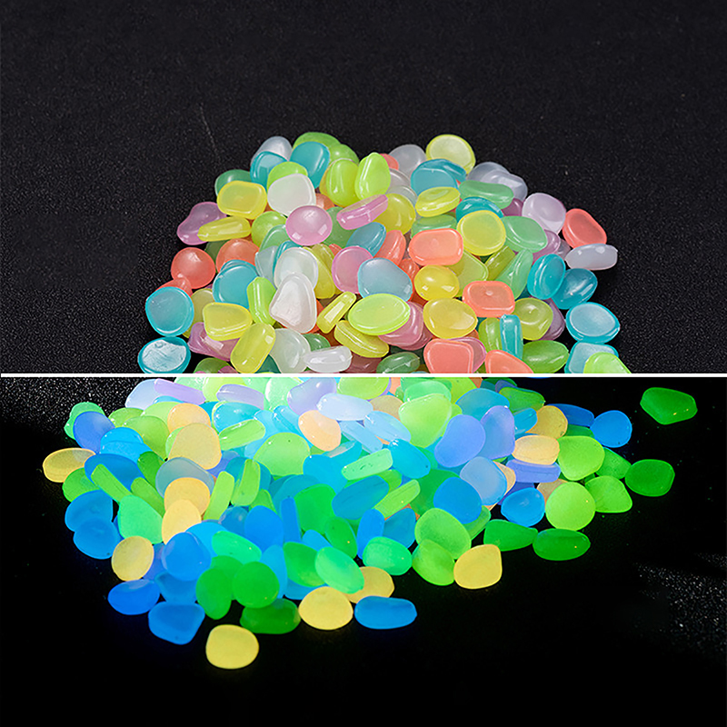 C 100pcs Garden Decor Luminous - مراجعة Aquarium Fish That Glow In The Dark وسعره