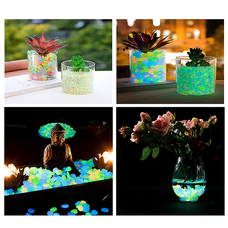 C 100pcs Garden Decor Luminous - مراجعة Aquarium Fish That Glow In The Dark وسعره
