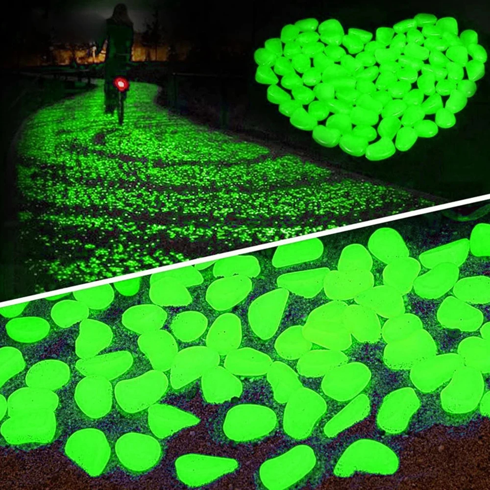 300Pcs Glow Rocks in The Dark  - مراجعة Aquarium Fish That Glow In The Dark وسعره