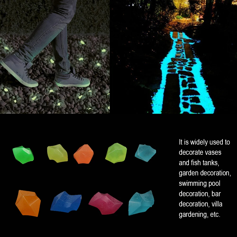 300Pcs Glow Rocks in The Dark  - مراجعة Aquarium Fish That Glow In The Dark وسعره
