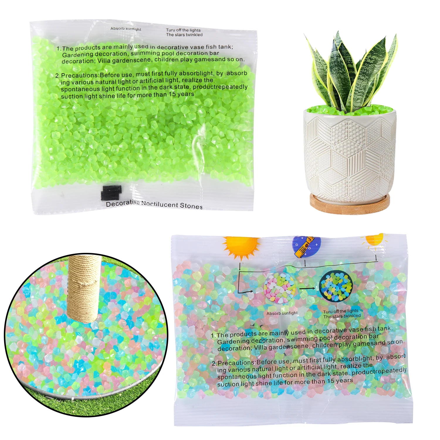 50g/Bag Decor Luminous Sand 3- - مراجعة Aquarium Fish That Glow In The Dark وسعره