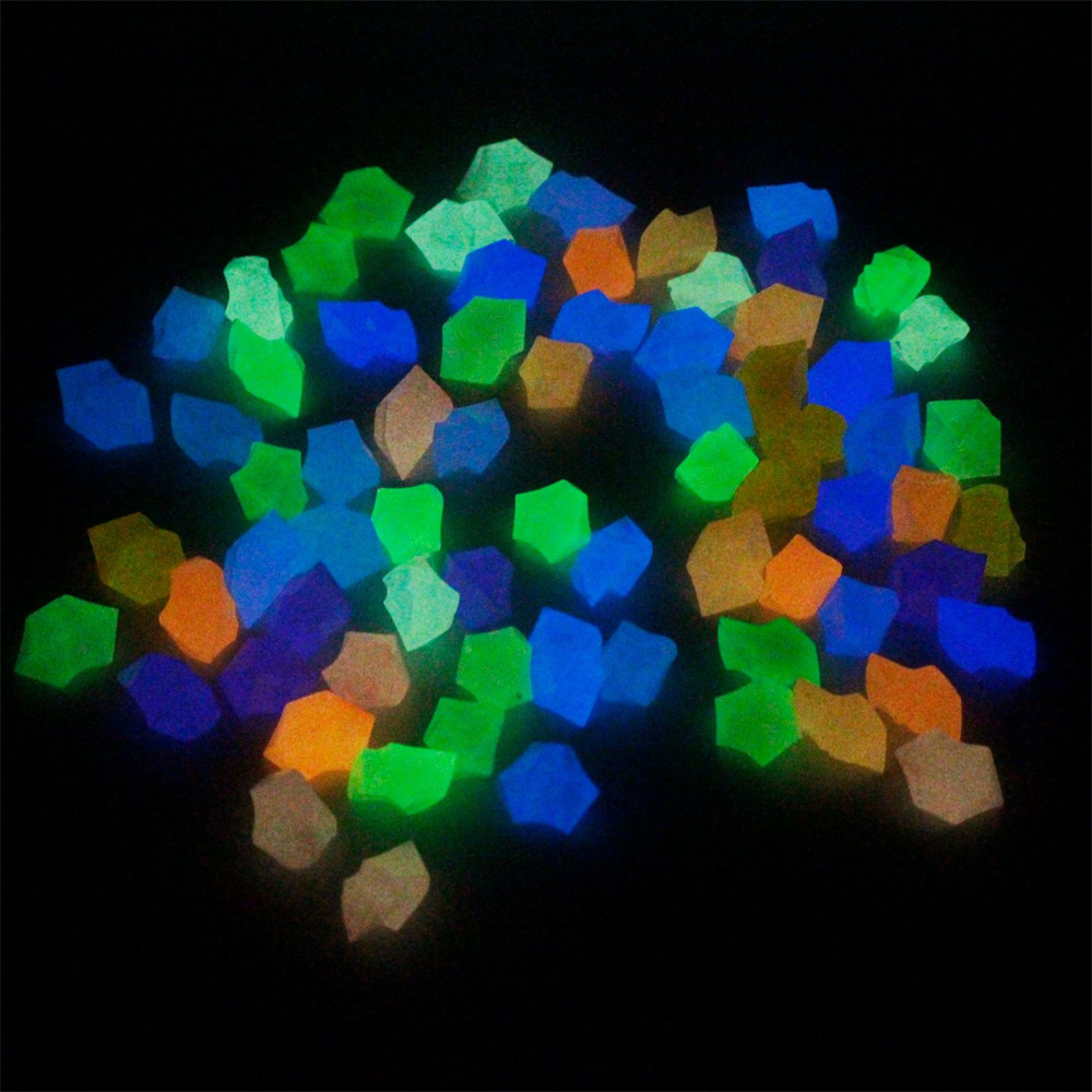 100pcs 14*11mm Dark Pebbles Pe - مراجعة Aquarium Fish That Glow In The Dark وسعره