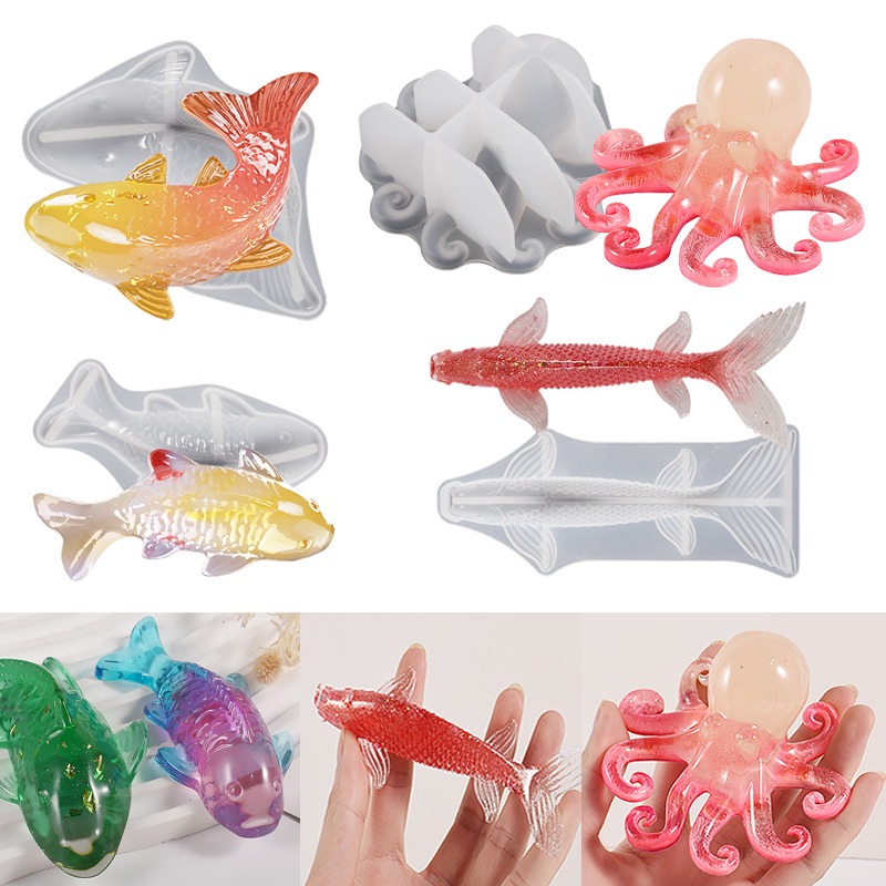 3D Koi Fish Shaped Epoxy Resin - مراجعة Aquarium Fish Guppy وسعره