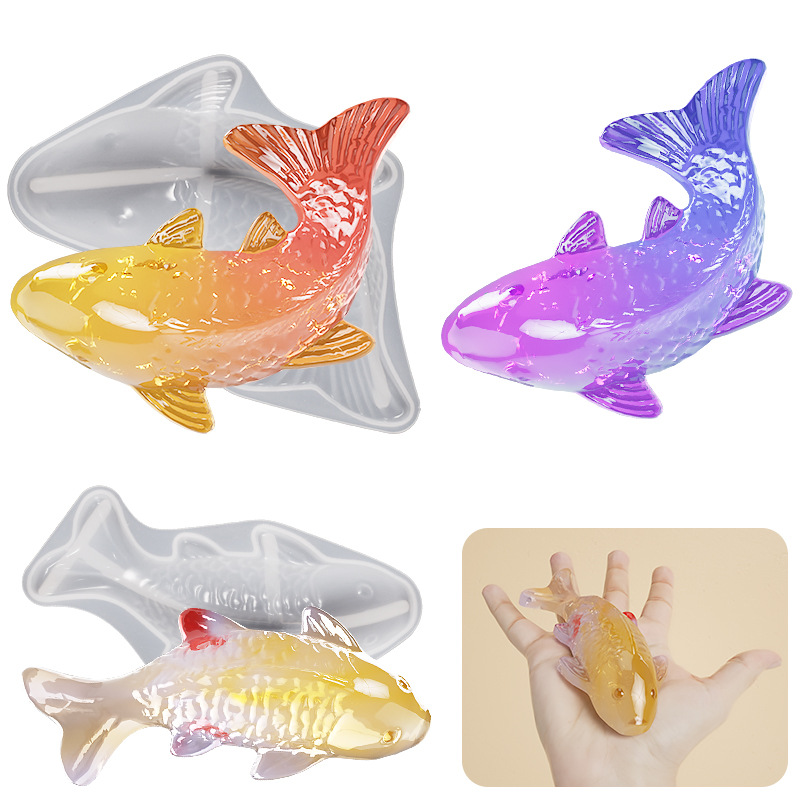 3D Koi Fish Shaped Epoxy Resin - مراجعة Aquarium Fish Guppy وسعره