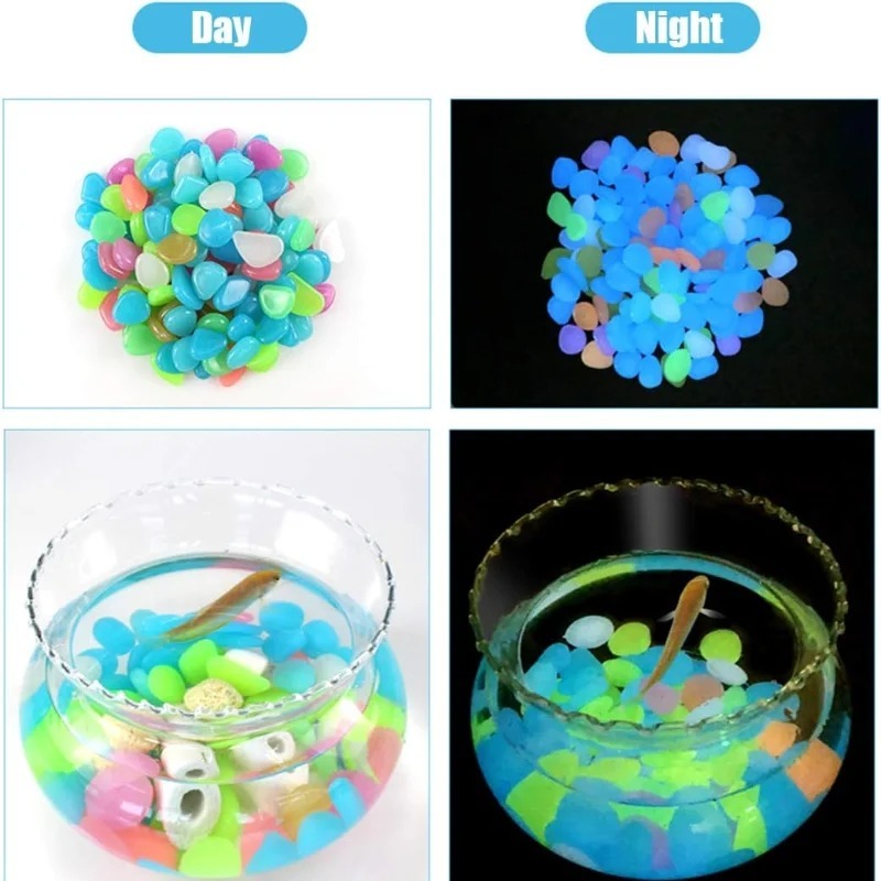 Glow in the Dark Pebbles Stone - مراجعة Aquarium Fish That Glow In The Dark وسعره