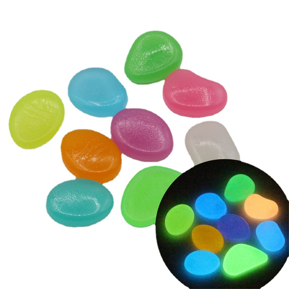 50pcs Luminous Stone Fluoresce - مراجعة Aquarium Fish That Glow In The Dark وسعره