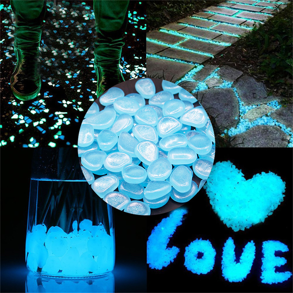 50pcs Luminous Stone Fluoresce - مراجعة Aquarium Fish That Glow In The Dark وسعره
