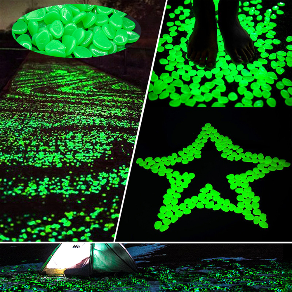 50pcs Luminous Stone Fluoresce - مراجعة Aquarium Fish That Glow In The Dark وسعره
